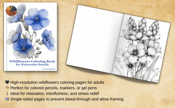 Printable Wildflowers Coloring Pages - Image 2