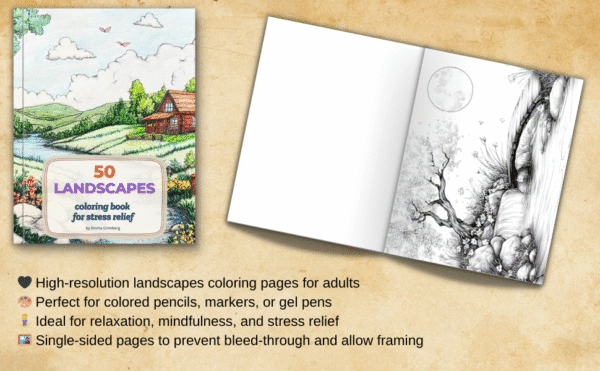 Printable Landscapes Coloring Pages - Image 2