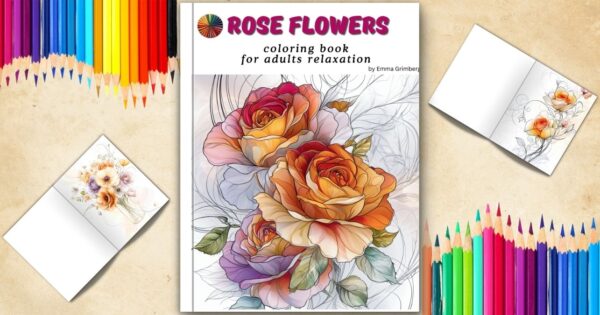 Printable Rose Flowers Coloring Pages