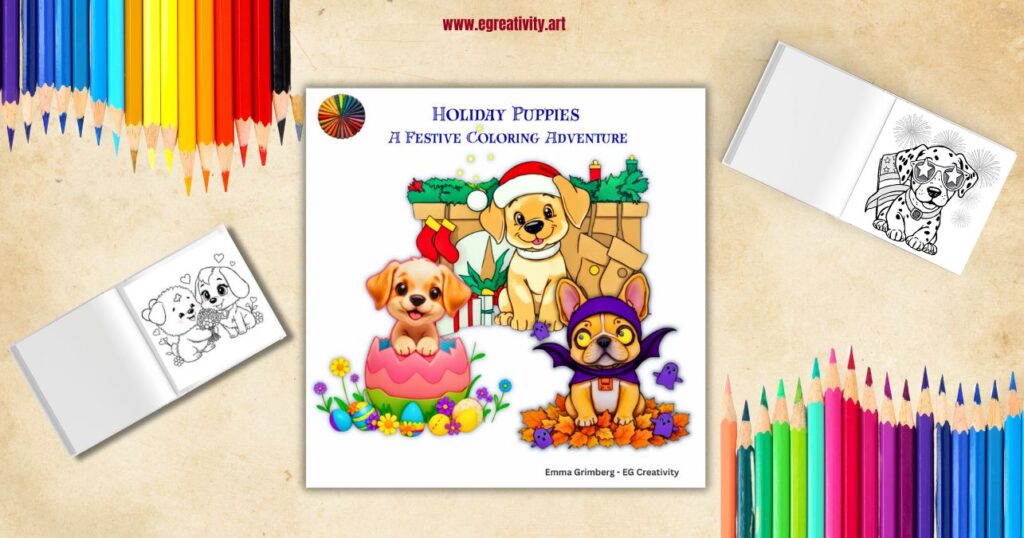 Holiday Puppies: Season Coloring Pages