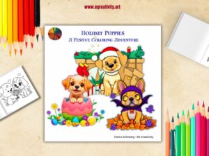 Holiday Puppies Coloring Book season colouring pages