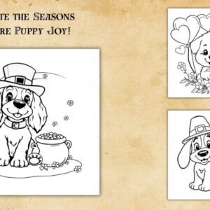 holiday puppies coloring