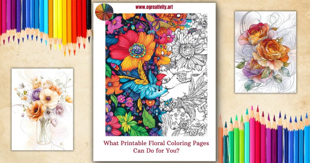 Printable Floral Coloring Pages for Adults