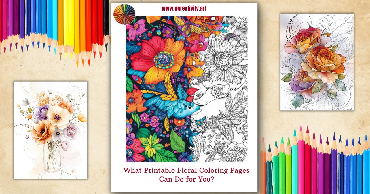 Printable Floral Coloring Pages for Adults