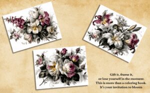 printable floral coloring page s3