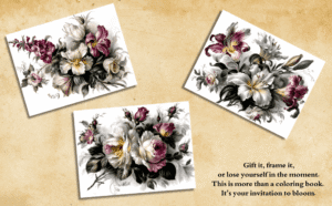 printable floral coloring page s3