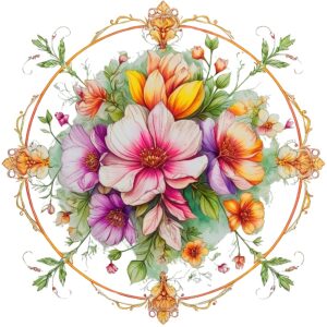 floral mandala full colored