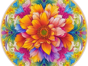 floral mandala full colored