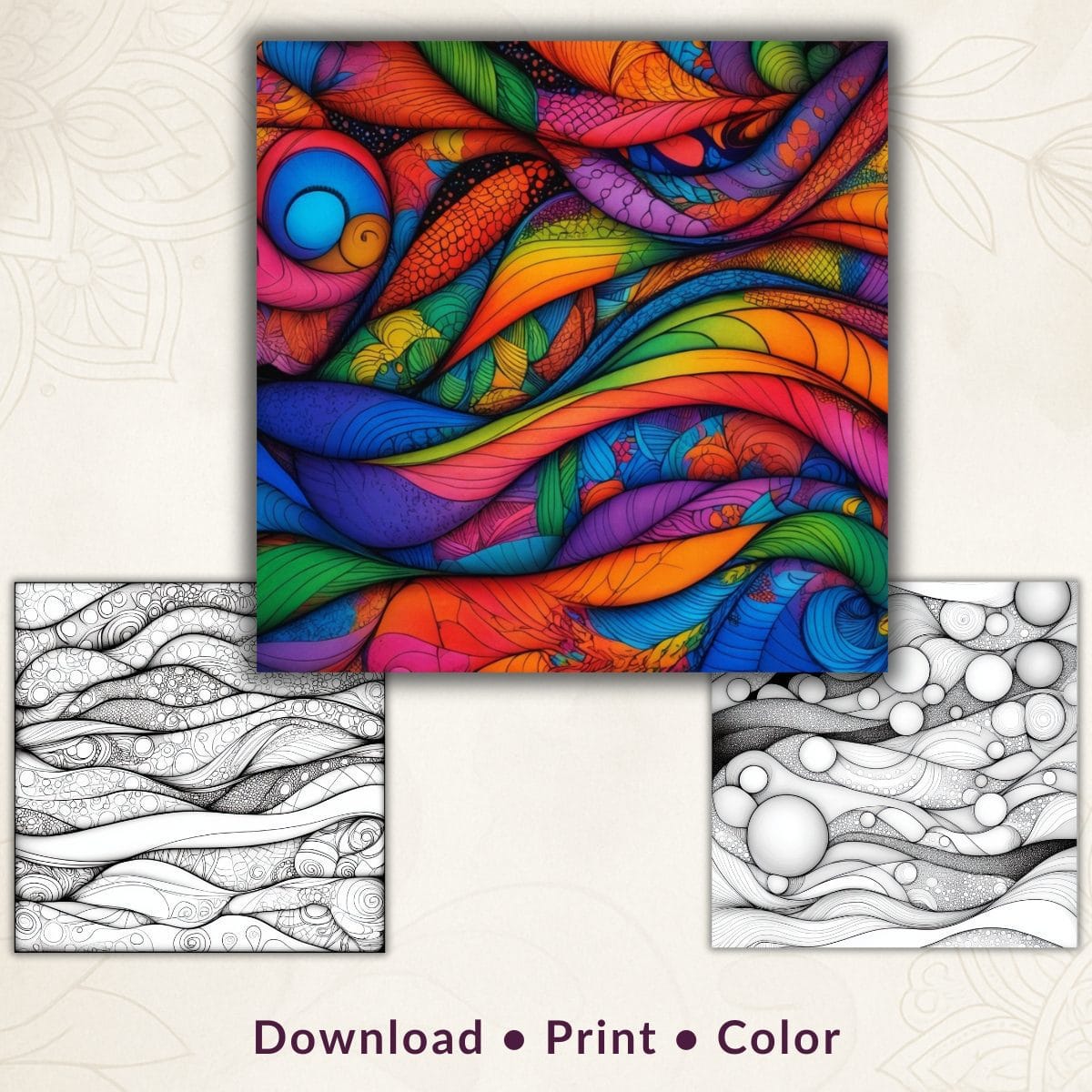 Printable pattern coloring pages for adults' stress relief. Extended edition