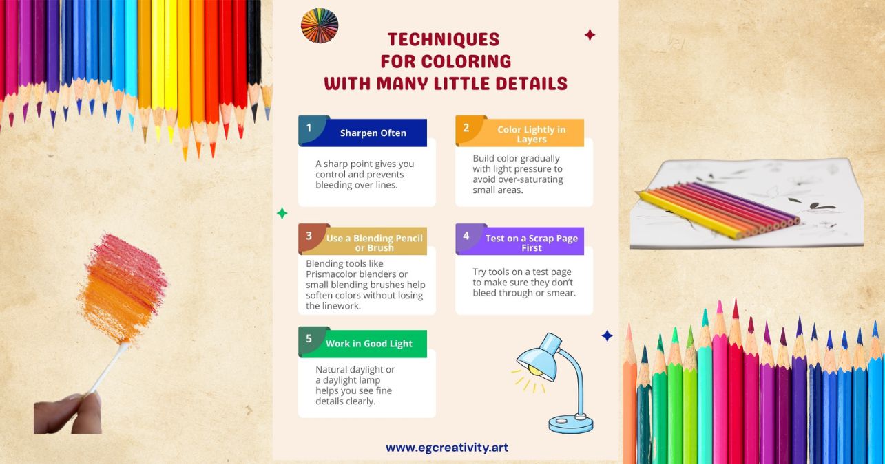 Techniques for Coloring with Many Little Details: