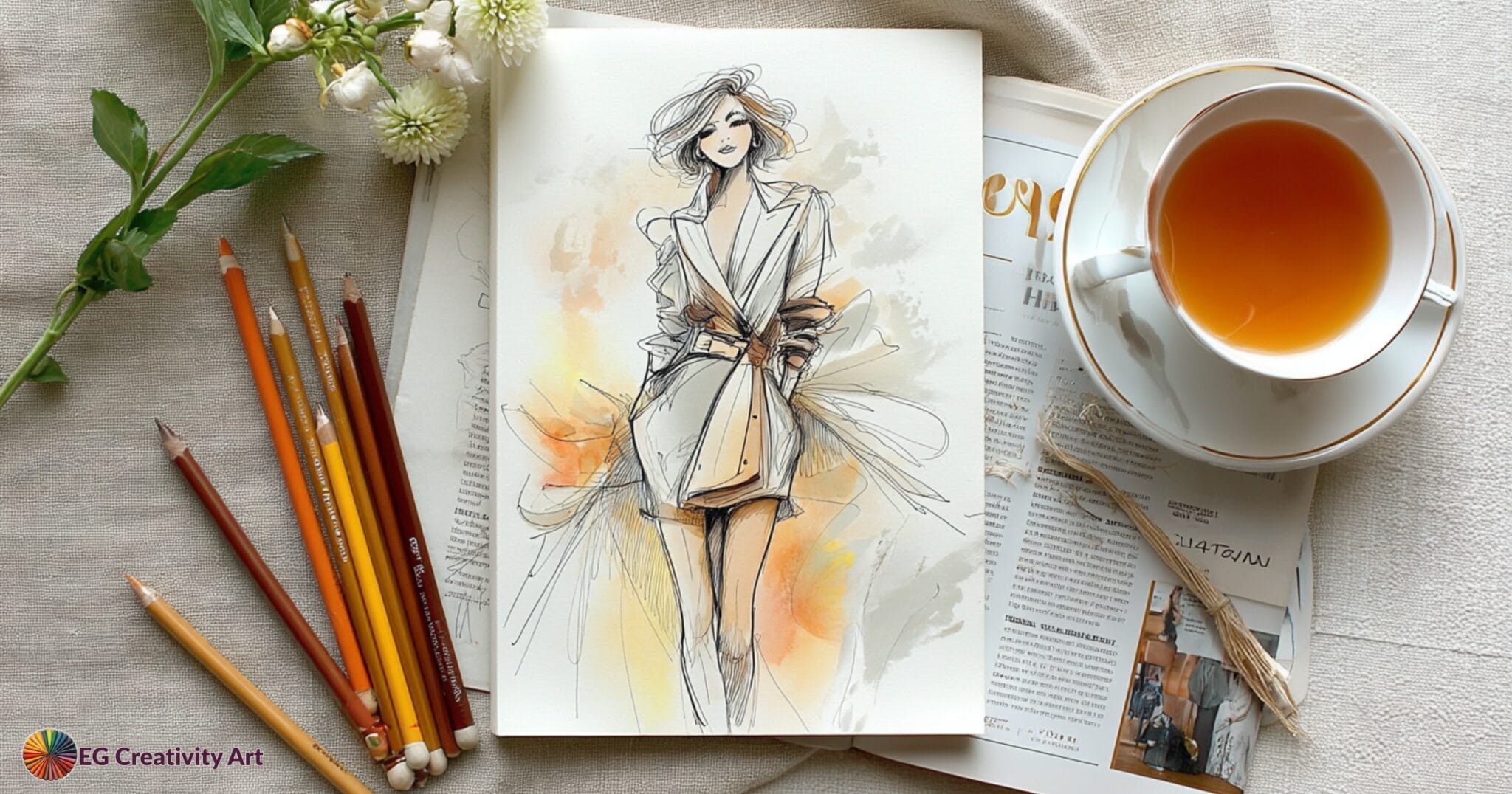Calming Coloring Pages Meet Fashion Design Sketches: A Stylish Way to Relax