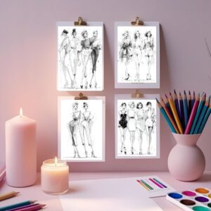 Fashion design sketches