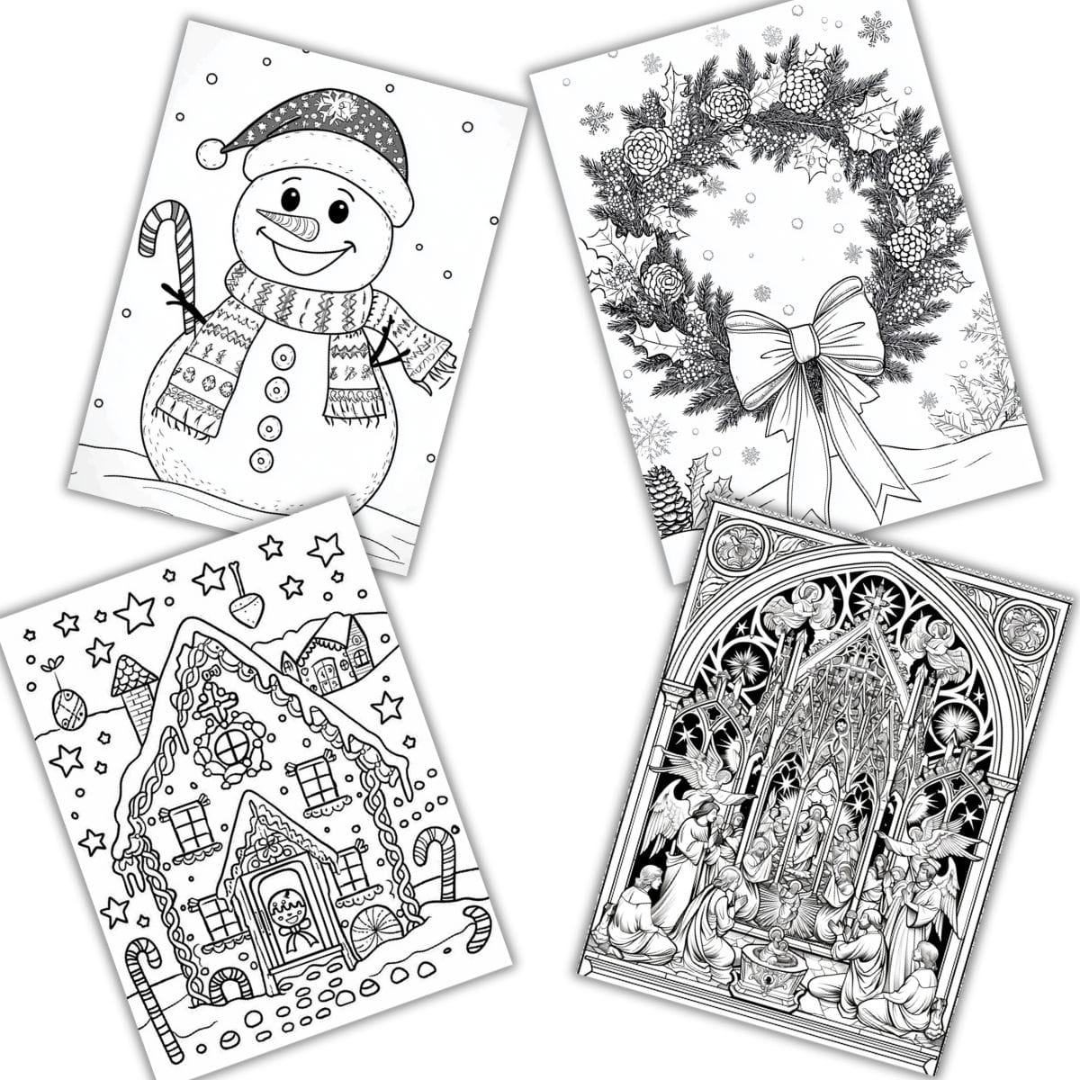Adult Christmas coloring pages