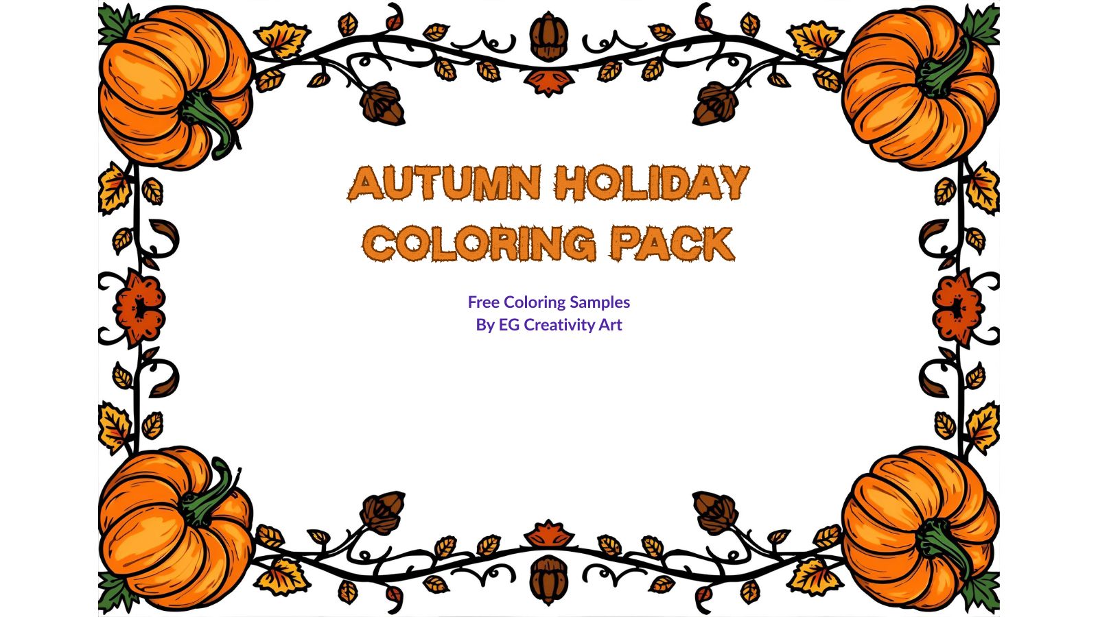 Free Autumn Holiday Coloring Pages – 5-Page Printable Pack