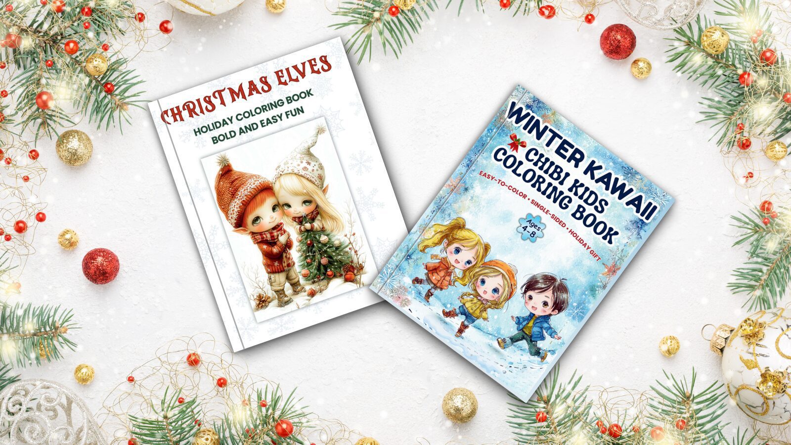 Winter Holidays Coloring Bundle for Kids