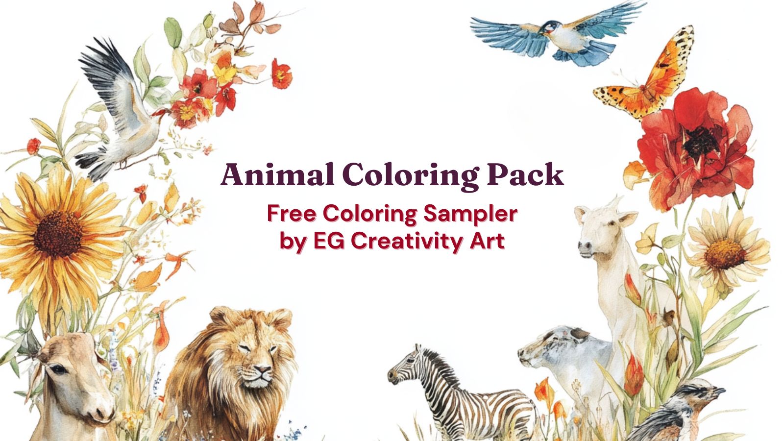 Free Animal Coloring Pages – 5-Page Printable Pack