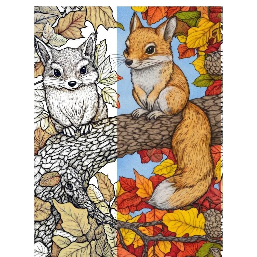 autumn coloring pages