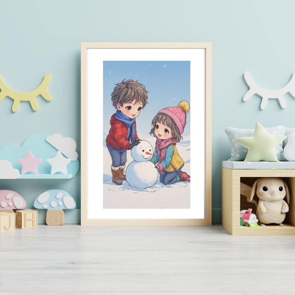 DIY Winter Kawaii Coloring Pages