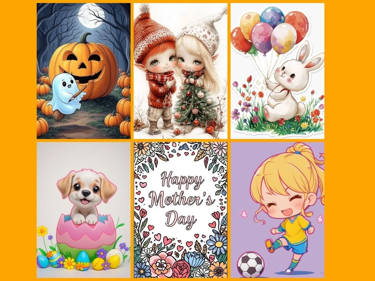 Thematic & Seasonal Coloring Pages