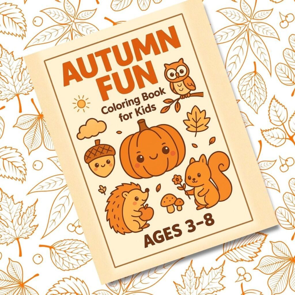 Fall Coloring Book for Kids Ages 3–8 – Screen-Free Autumn