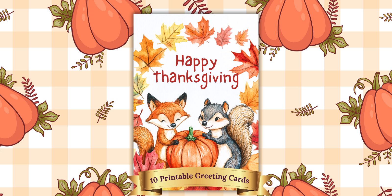 Printable Thanksgiving Cards Set of 10
