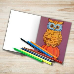 Fall Coloring Book for Kids Ages 3-8 single-sided