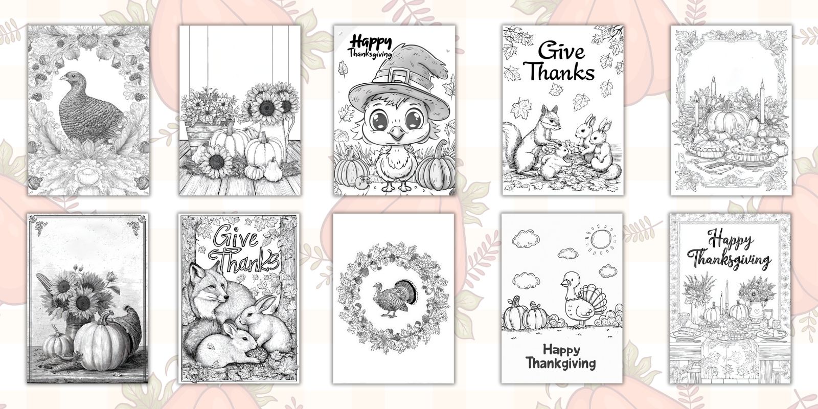 Complete Printable Thanksgiving Cards