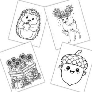 Fall Coloring Book for Kids Ages 3-8 samples