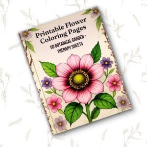 Flower Coloring Pages - 50 Botanical Garden Therapy Sheets