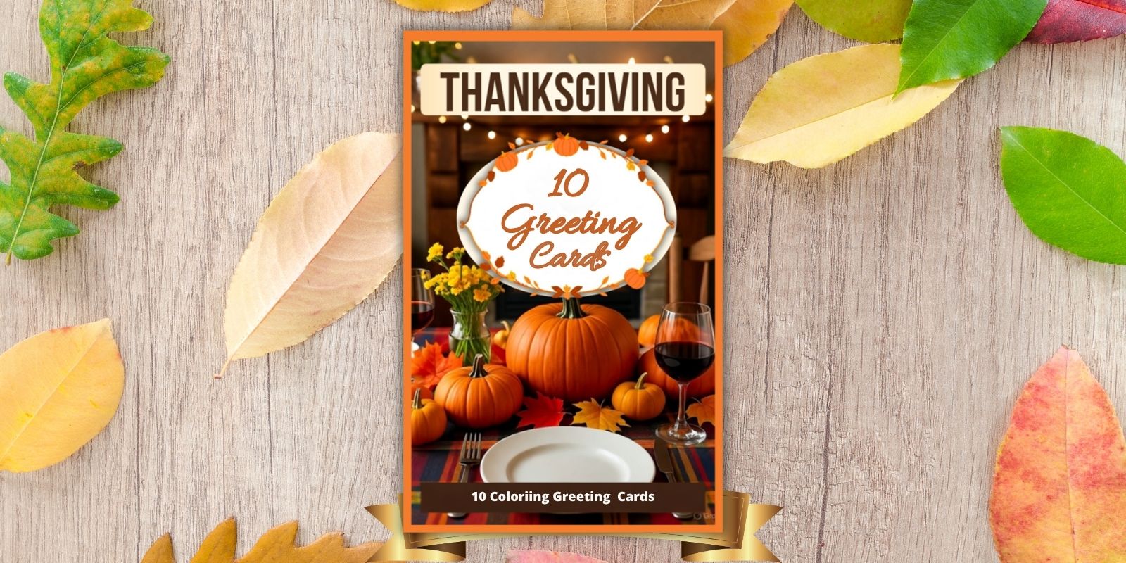 10 Thanksgiving coloring cards
