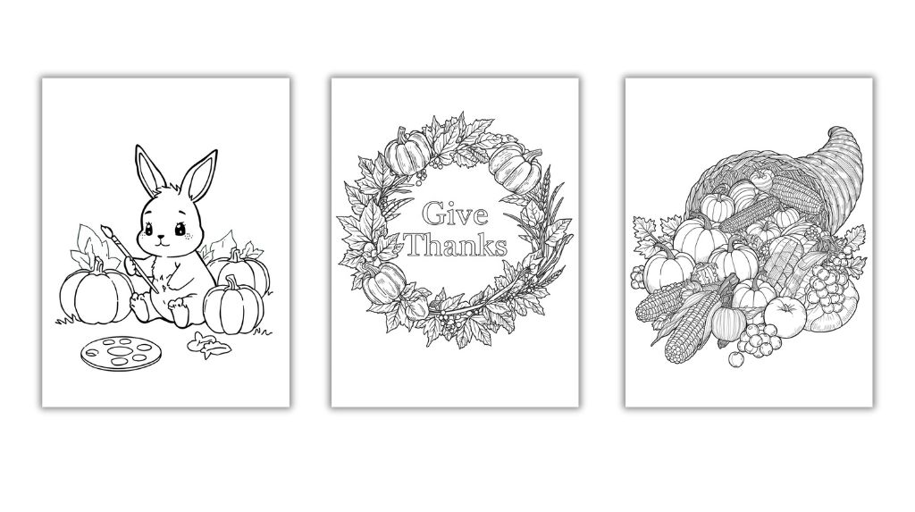 3 free thanksgiving coloring pages22