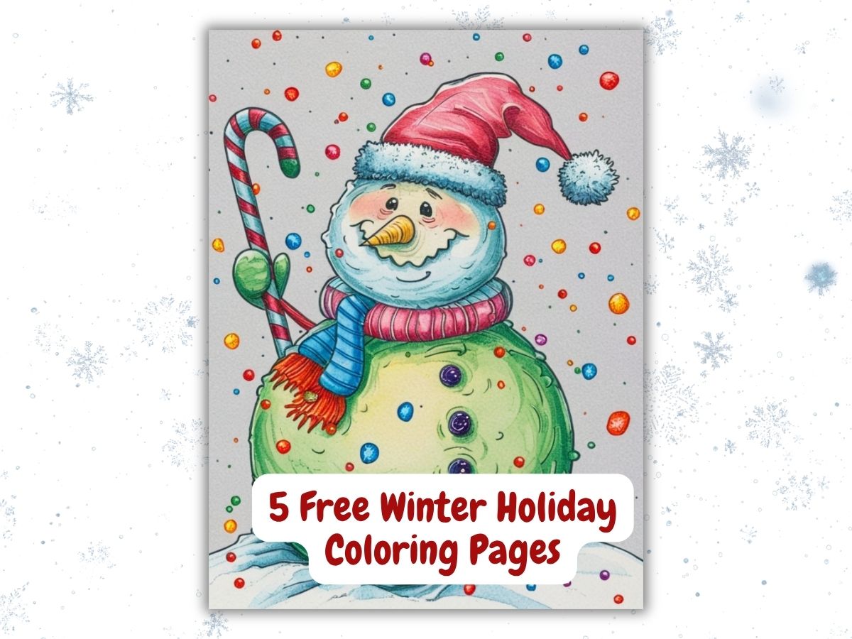 5 free winter Holiday Coloring Pages