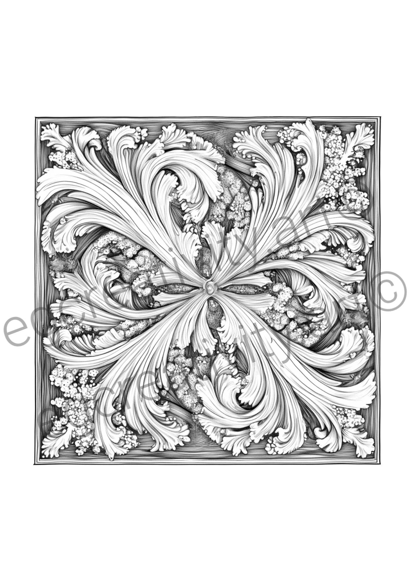 Printable eco mandalas for stress relief and mindful coloring, part of the sampler