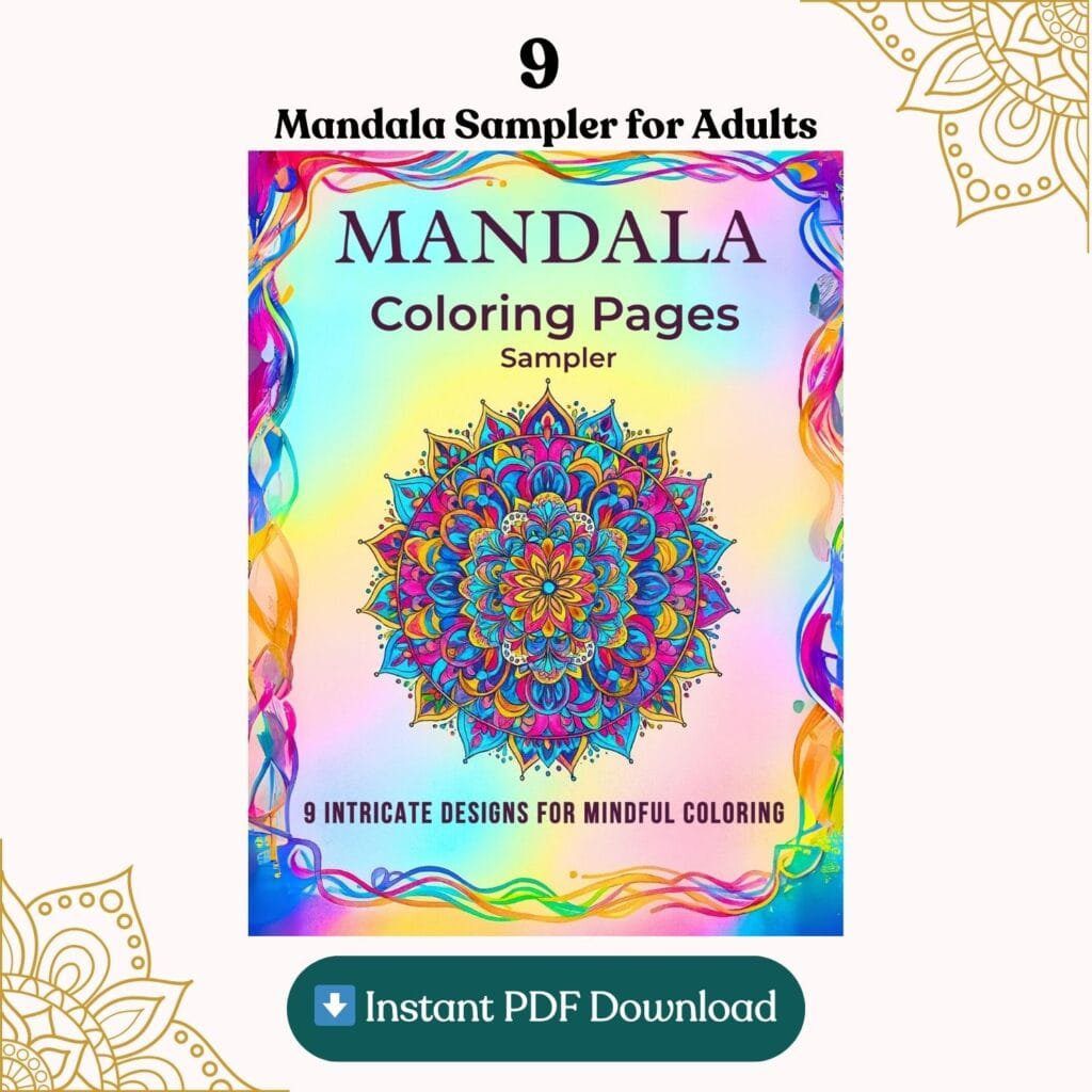 9 Mandala Coloring Pages – Taste of Mindfulness