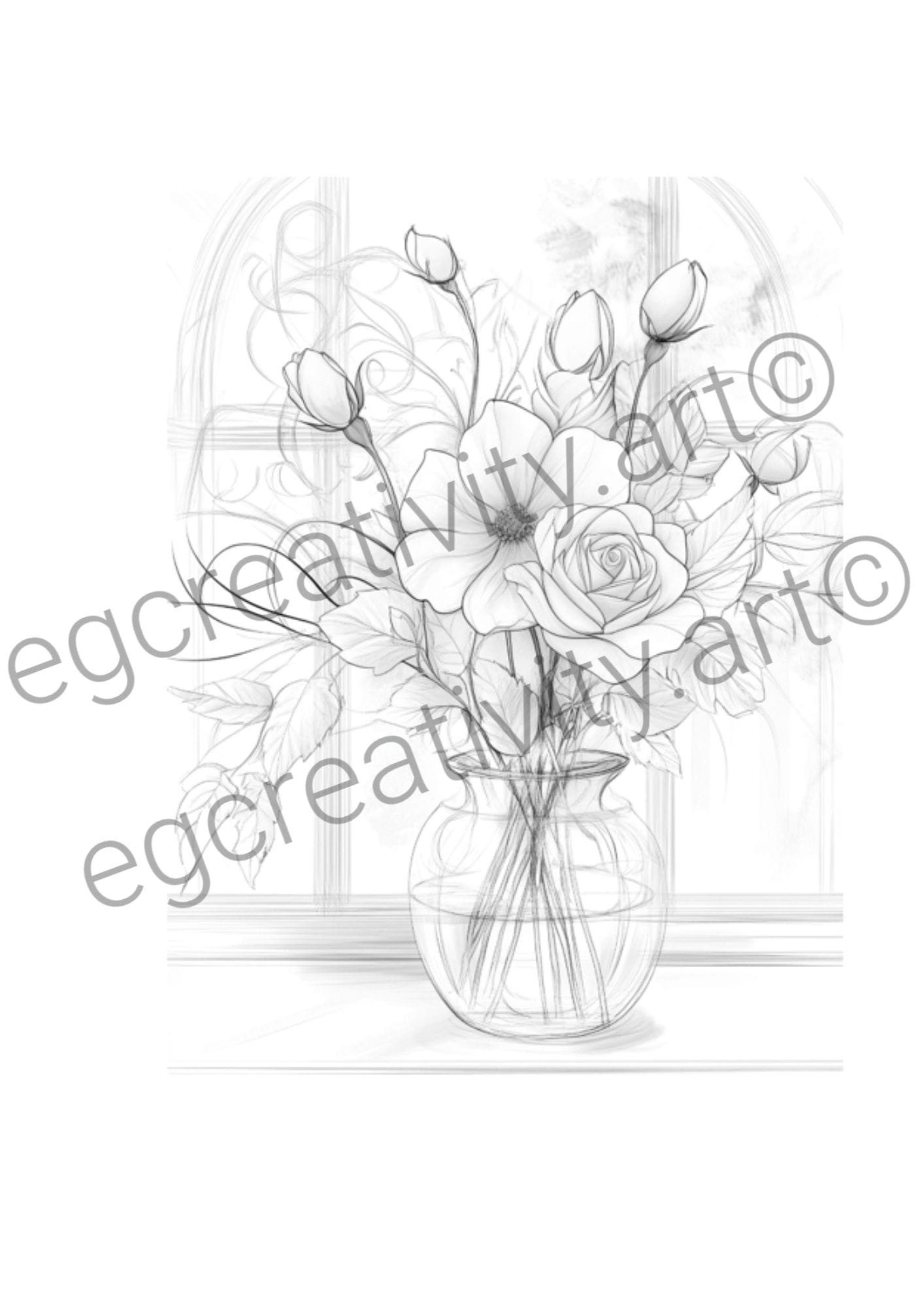 Printable rose coloring pages featuring a detailed single rose with intricate petals and leaves for adults