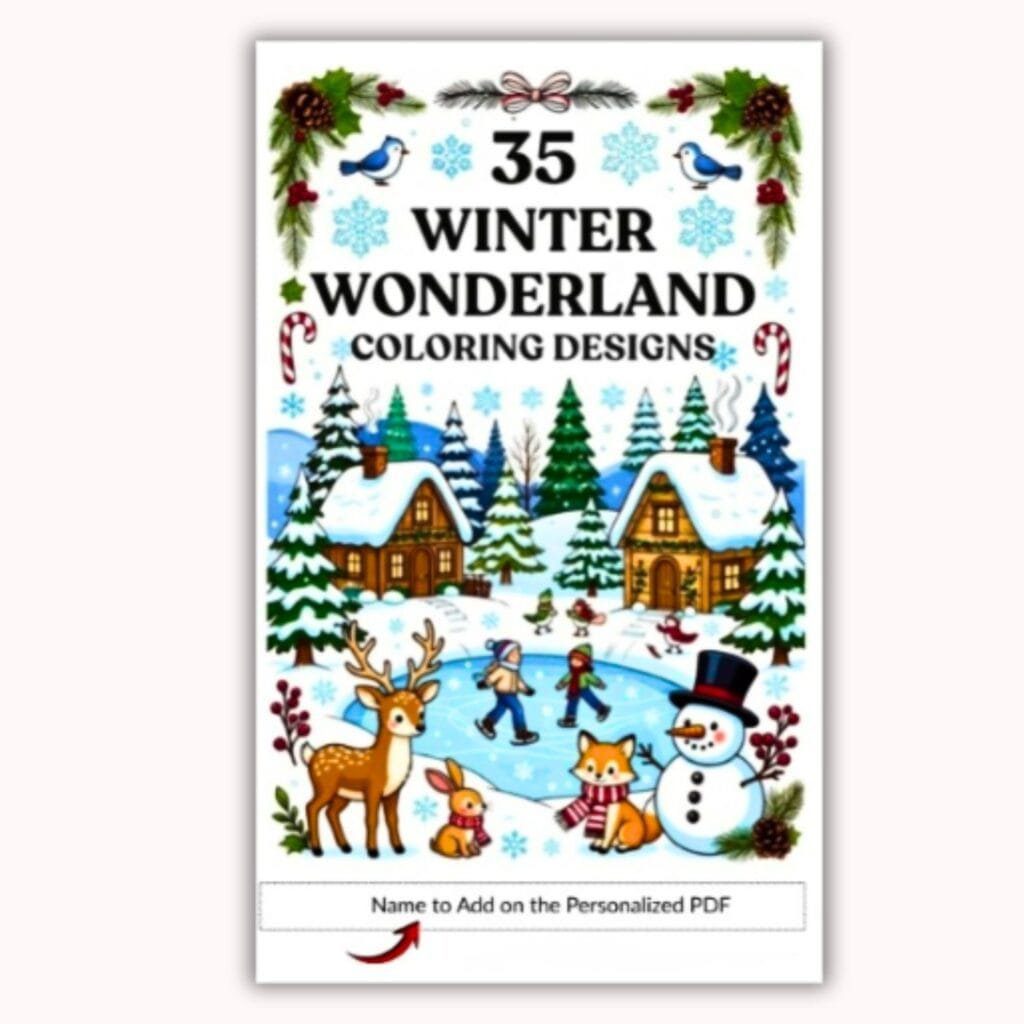 35 Winter Wonderland Coloring Pages – Cozy Calm and Joy
