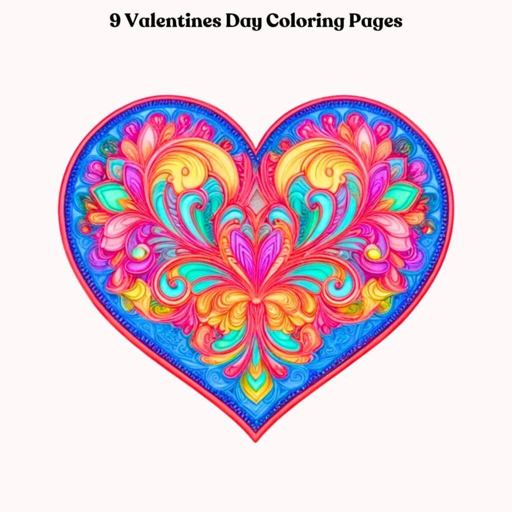 9 Valentine Coloring Pages – Relax and Create with Love