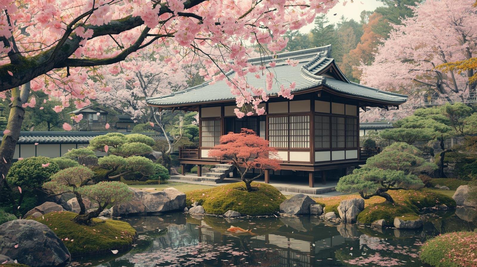 Japanese tea house coloring page inspiration - Mindfull coloring