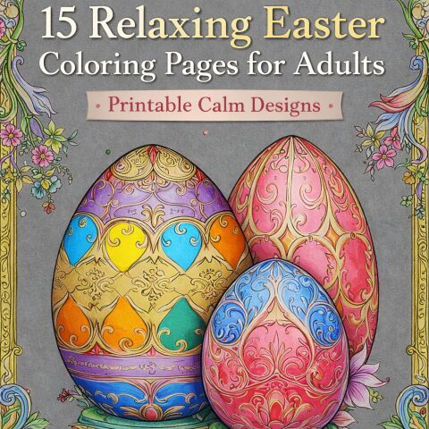 15 Easter Coloring Pages – Calm Spring Designs for Adults
