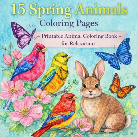 15 Spring Animal Coloring Pages – Gentle Calm and Creativity