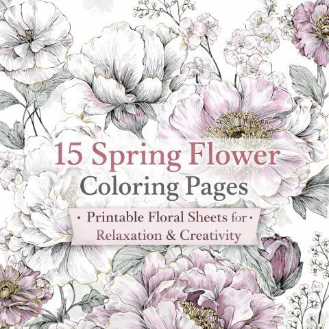 15 Spring Flower Coloring Pages – Bloom, Relax and Create