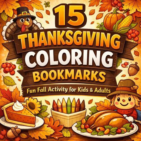 15 Thanksgiving Bookmarks – Color and Relax