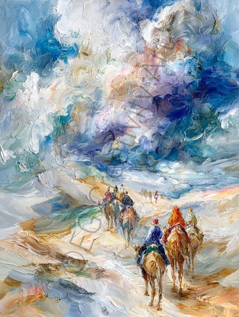 Camel Caravan Oil Paint Prints Sampler