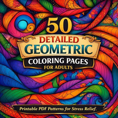 50 Geometric Coloring Pages – Focus and Mindfulness