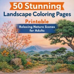 50 printable landscape coloring pages for teens & adults. Print & color nature scenes.