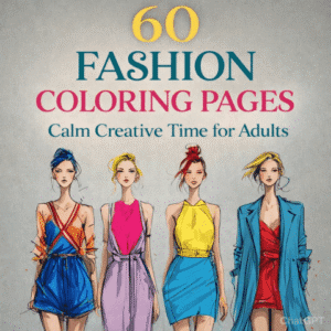 60 Fashion Coloring Pages – Calm Creative Time for Adults