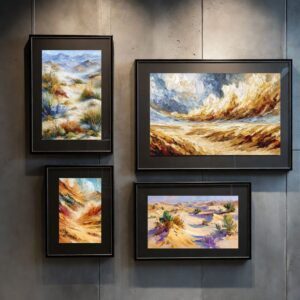 Complete of 4 Desert Landscapes Series -desert landscape wall art printable