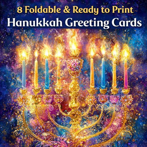 8 Hanukkah Cards – Screen-Free DIY Celebration with Heart