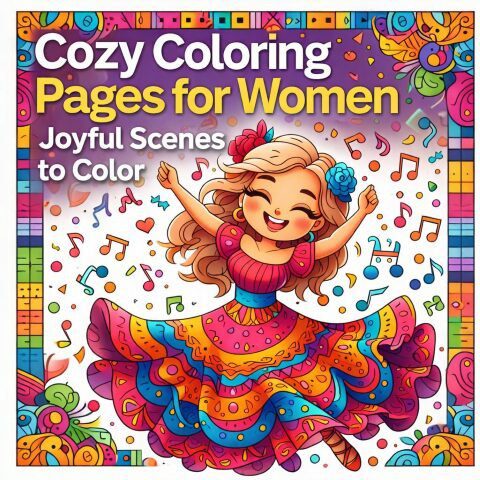 Happy Girls - Cozy Coloring Pages