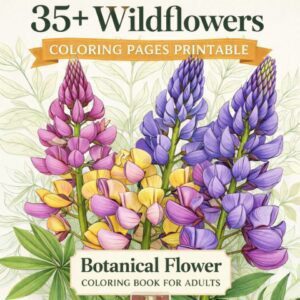 printable wildflower coloring pages for adults